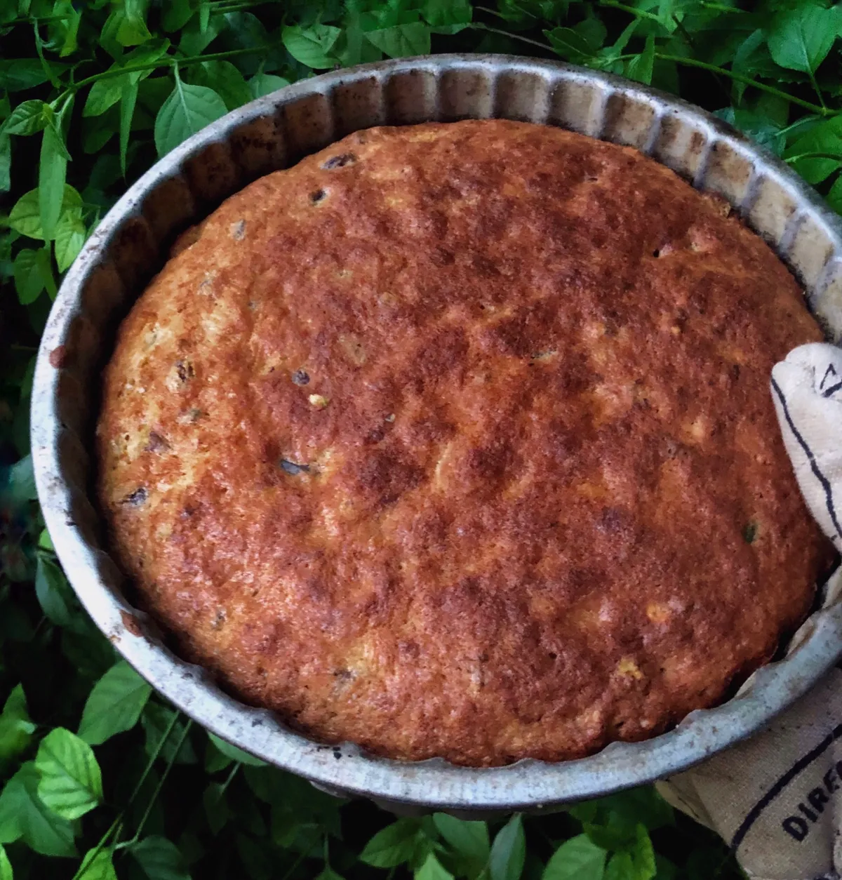 Banana Mawa Pistachio Cake