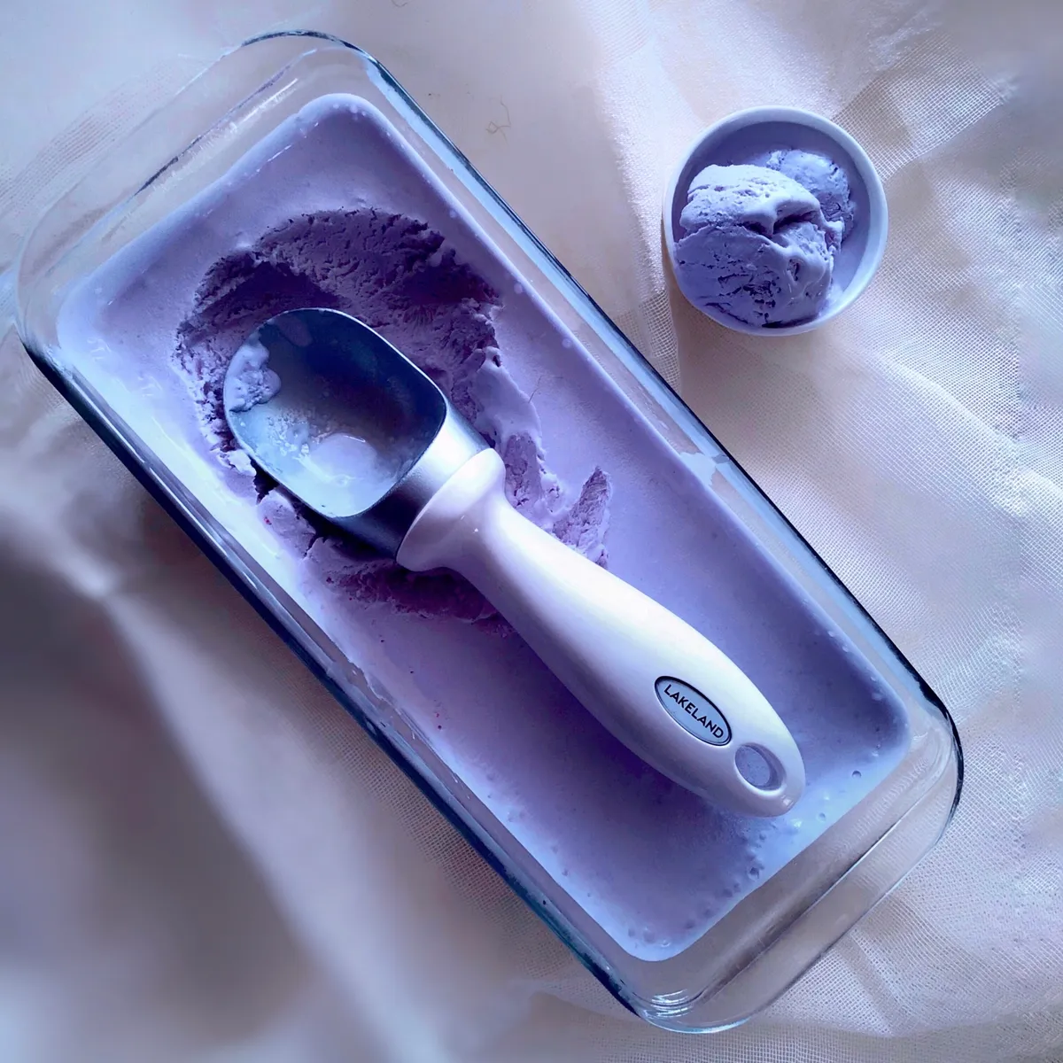 Blue Pea Lemon Ice cream