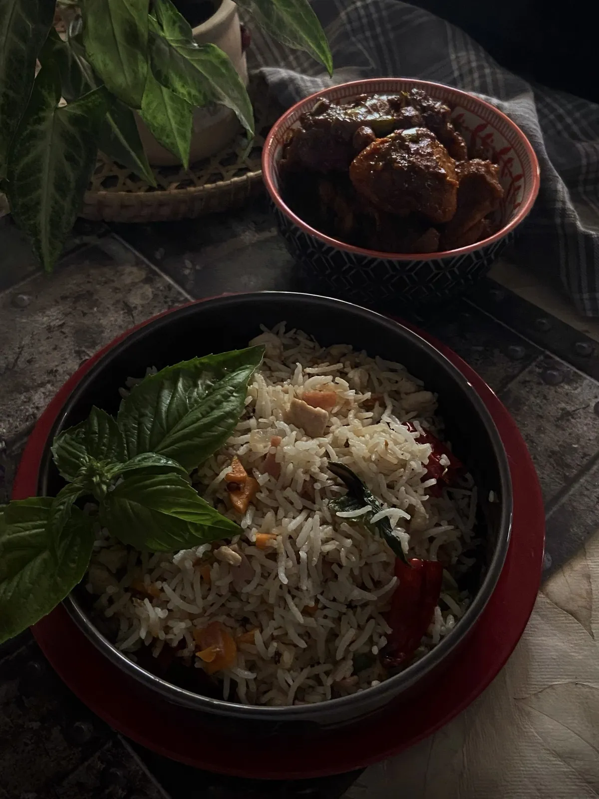 Chicken Basil Fried Rice