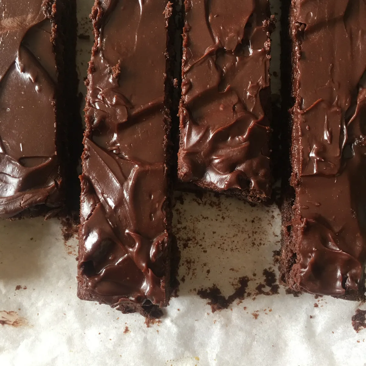 Chocolate avocado wheat brownies..