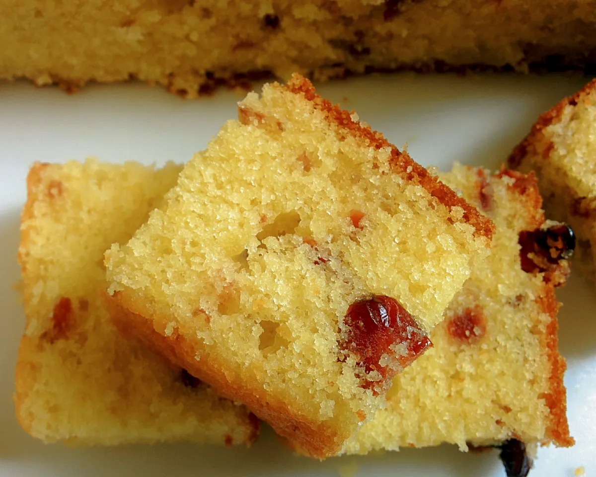 Mango cranberry butter cake