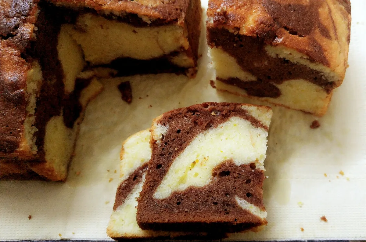 Chocolate orange marble cake