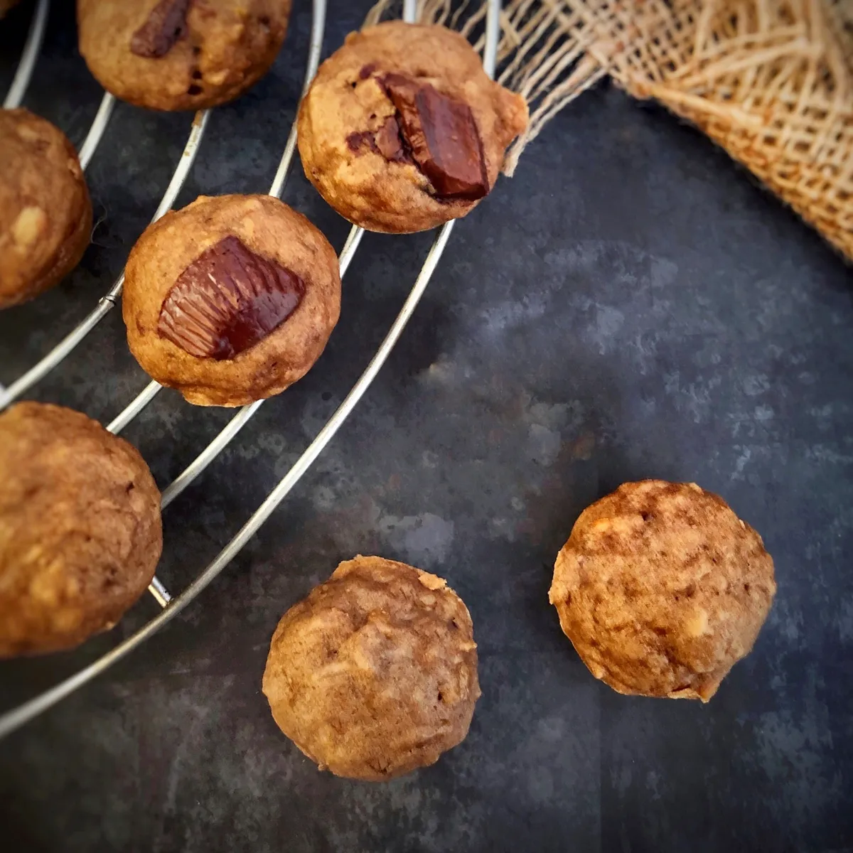 Pumpkin Banana Chocolate Muffins