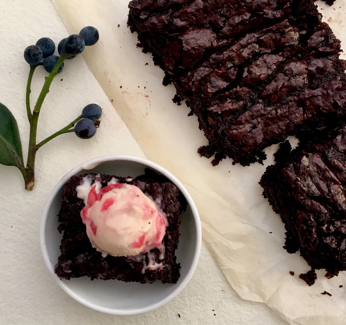 Red wine chocolate brownies