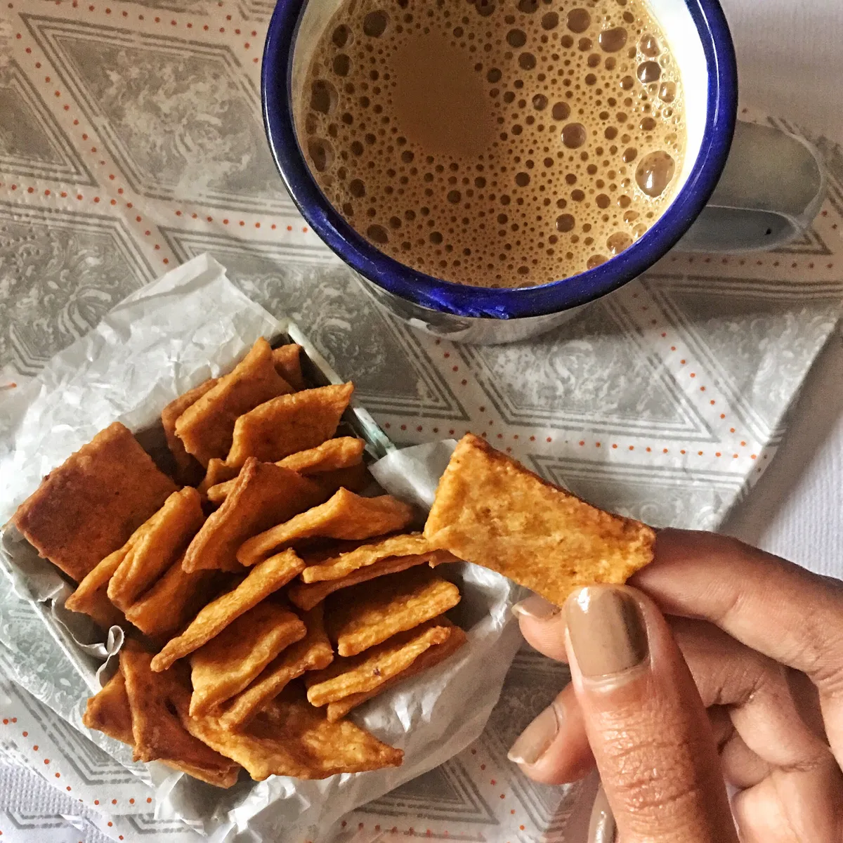 Sweet potato crackers