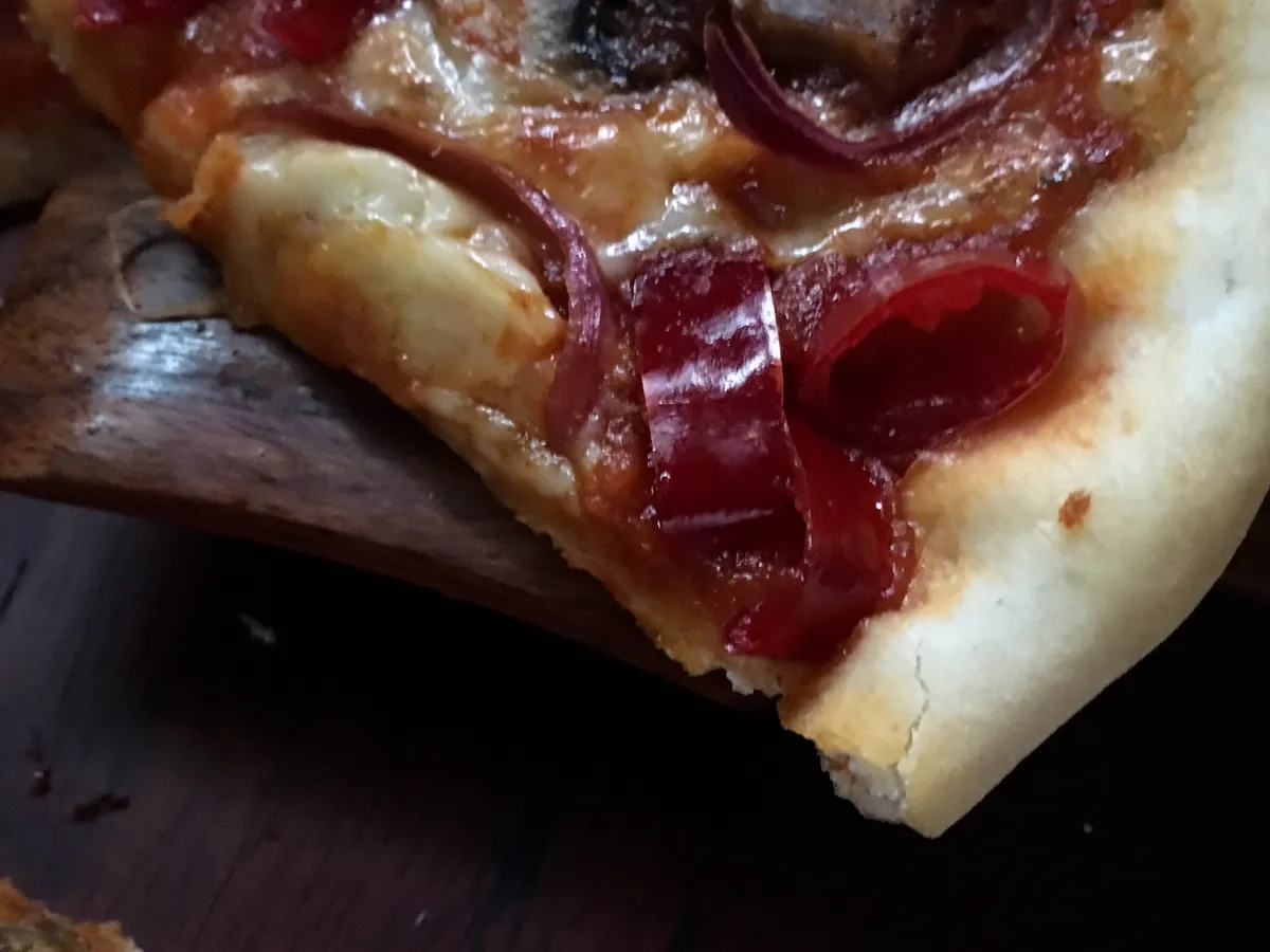 Thin crust pizza..