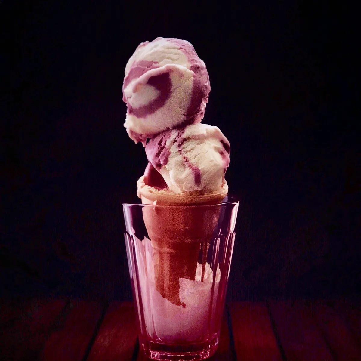Vanilla Hibiscus Ice cream